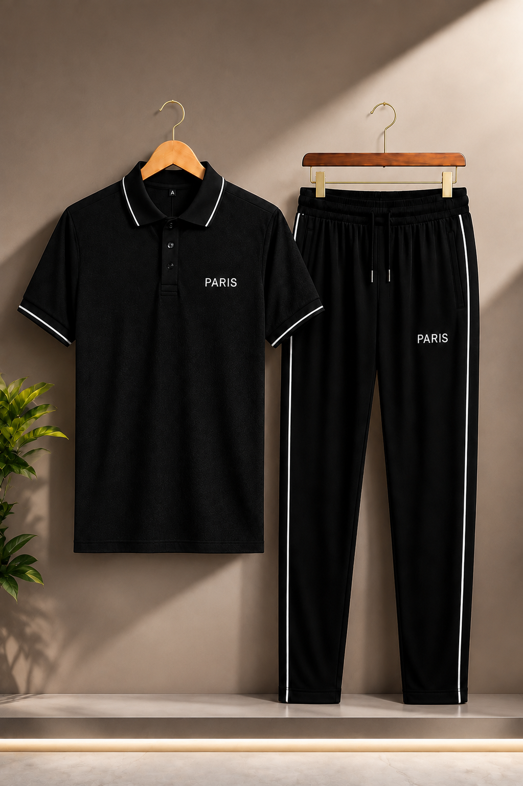 Men's 2Pcs Dry Fit Polo Shirt with Trouser | Modern Style Impress To Everyone (35% Off)