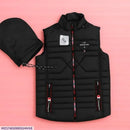 1 Pc Men's Printed Sleeveless Jacket