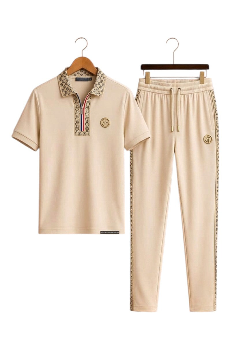 Men's Premium Summer Polo Tracksuit - 2 Piece Set