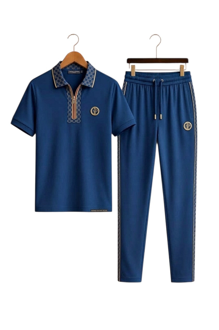 Men's Premium Summer Polo Tracksuit - 2 Piece Set