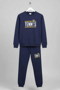 2 pcs Men's Polyester Fleece Printed Track Suit