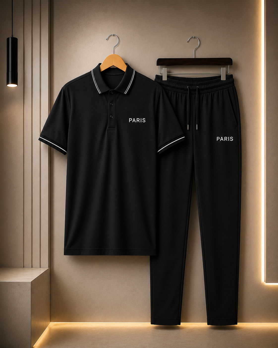 Dry Fit Premium Mens 2Pcs Outfit Polo Shirt + Trouser