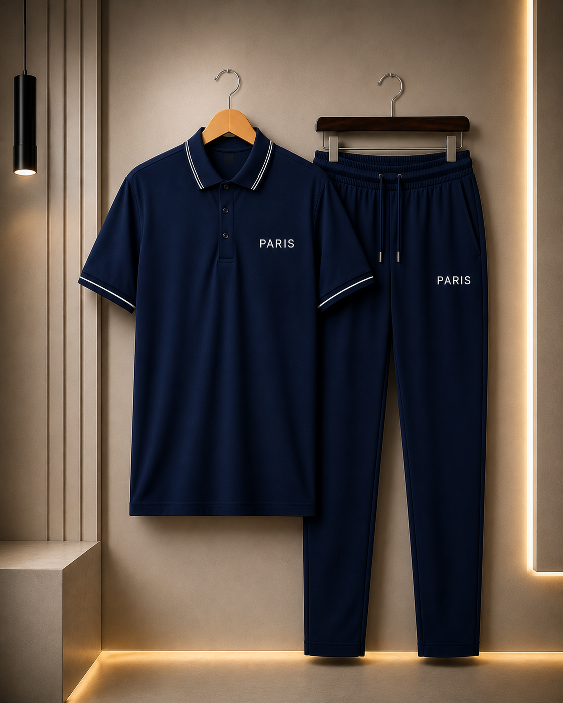 Dry Fit Premium Mens 2Pcs Outfit Polo Shirt + Trouser