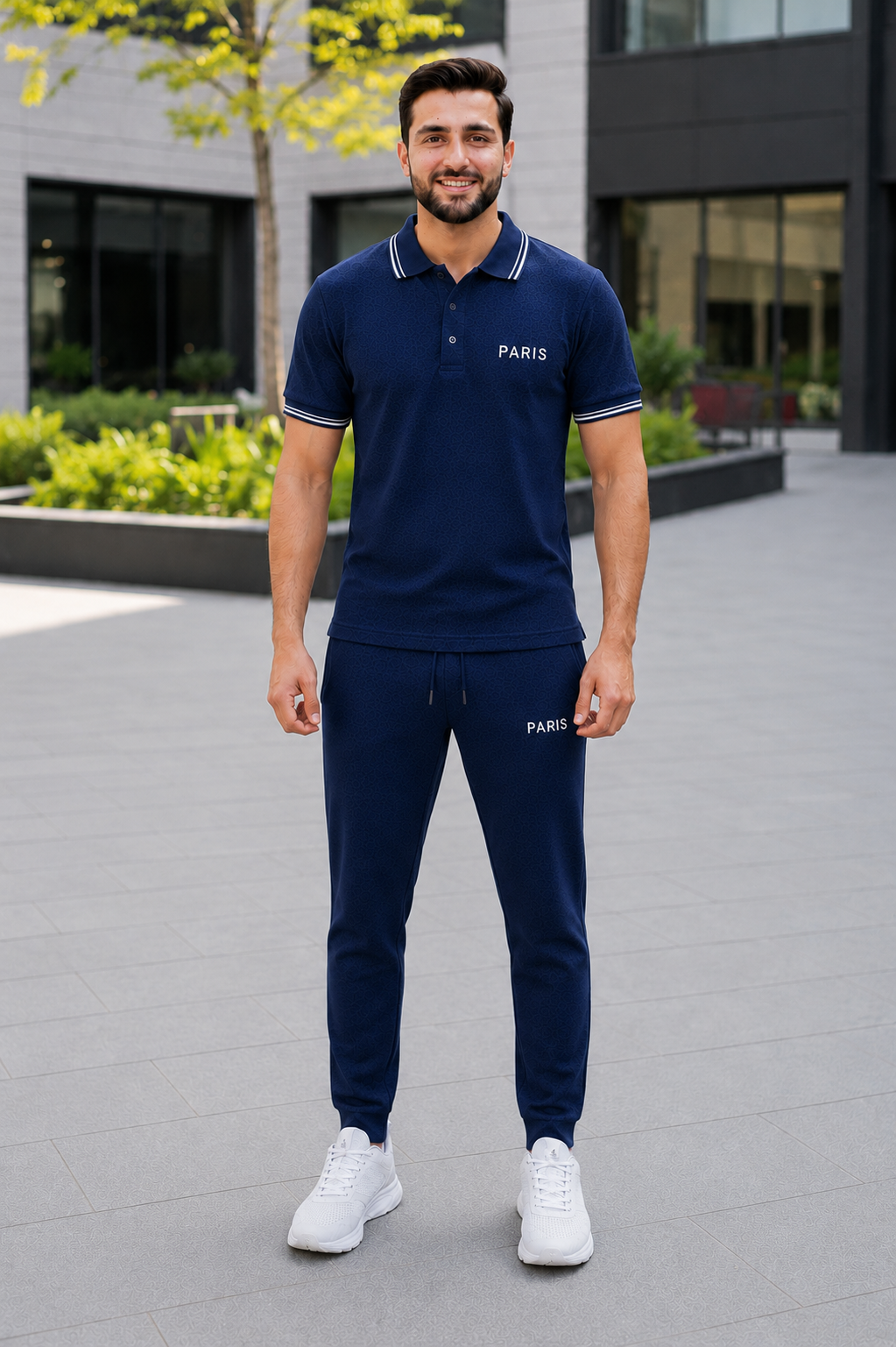 Dry Fit Summer Tracksuit For Mens Polo Shirt + Trouser