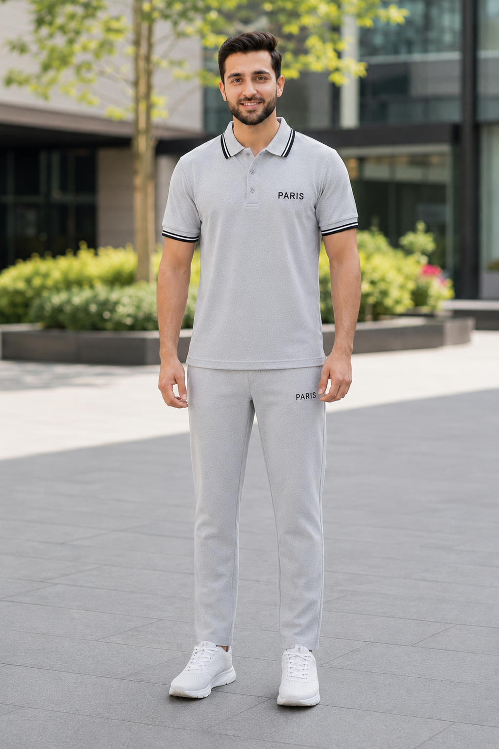 Dry Fit Summer Tracksuit For Mens Polo Shirt + Trouser