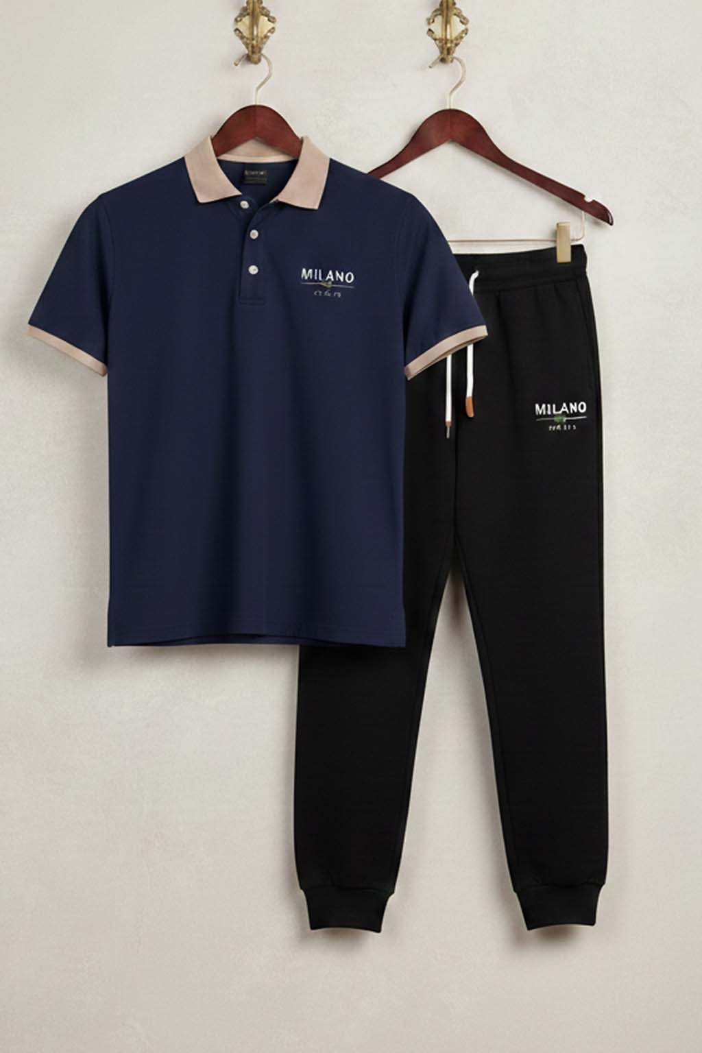 Men’s Premium 2PCS Track Suit – Mountain Print | Gym & Casual Wear
