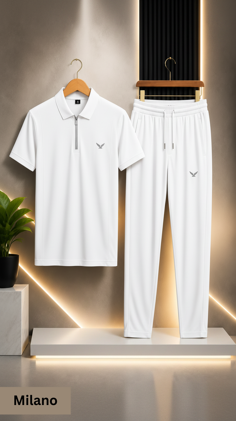 Men's 2Pcs Dry Fit Polo Shirt with Trouser | Premium Quality That  Feel