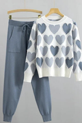 Cozy Multicolor Fleece Sweatshirt Tracksuit - 2 Pcs