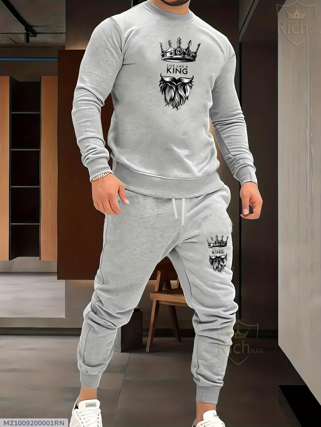 2 Pcs Fashionable Sweatshirt, Trousers For Winter