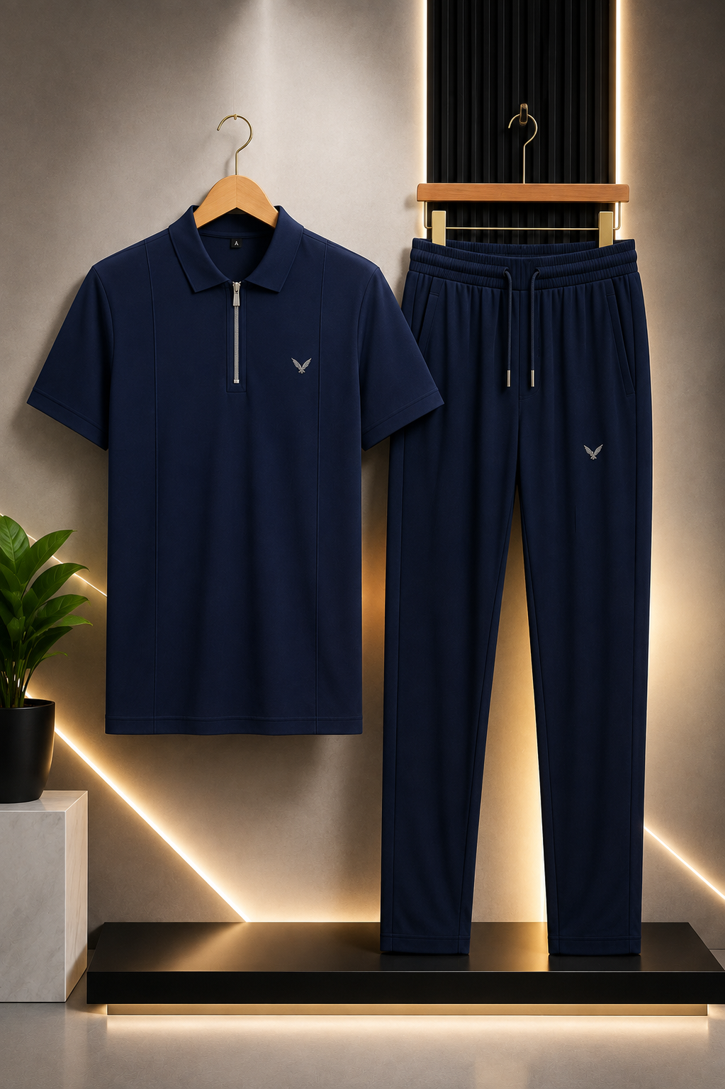 Men's 2Pcs Dry Fit Polo Shirt with Trouser | Sparrow Style Impress To Everyone